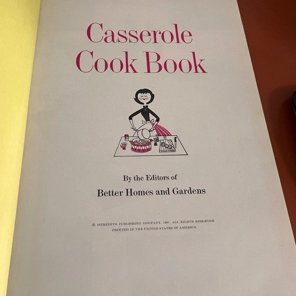 Vintage 1961 Better Homes‎ and Gardens Casserole Cook Book Hardcover Mid Century